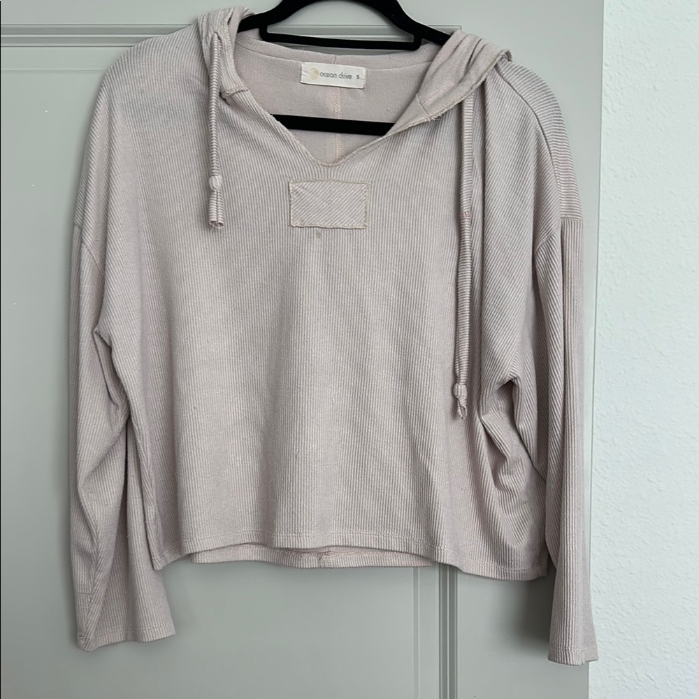 Dusty Pink Long Sleeve Boxy Hoodie
